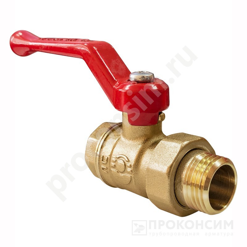 Цена по запросу.  Под заказ. Латунный шаровой кран Ду20 Ру25 Valfex VF.225.L0R1.034  американка, проход , рычаг. (111401011) со склада Проконсим в Москве