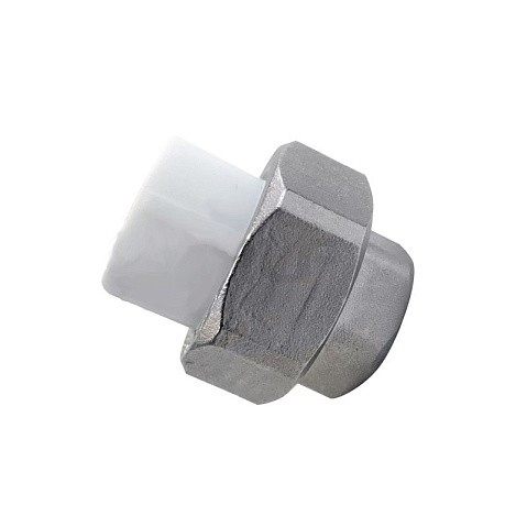 Муфта усиленная комбинированная разъёмная VALFEX 50 PN 25 G-1 1/2'' американка-ВР белая купить в Москве | "Проконсим"