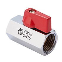 Кран латунный шаровой мини MVI BV.465 DN 15 PN 16 хромированный муфта-муфта бабочка купить в Москве | "Проконсим"