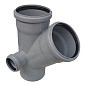 Крестовина ПП для канализации косая 45гр. DN 110-110-50 с уплотнительным кольцом РТП купить в Москве | "Проконсим"