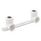 Угольник установочный двойной ПП 20-1/2'' PN 25 с внутренней резьбой белый РТП 10701 купить в Москве | "Проконсим"
