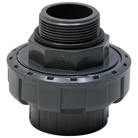 Муфта разборная НПВХ DN 32-1" PN 16 клеевая с наружной резьбой черная Aquaviva BMG32100 купить в Москве | "Проконсим"