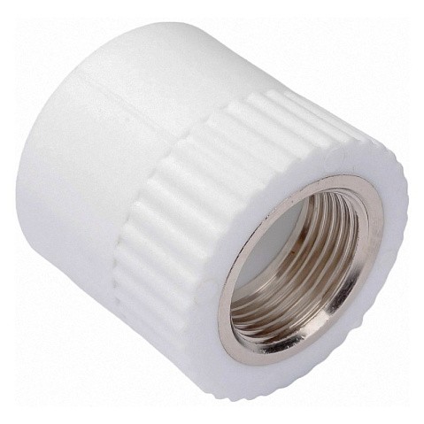 Муфта комбинированная ПП 50-1 1/2'' PN 25 под ключ с внутренней резьбой белая РТП 10659 купить в Москве | "Проконсим"