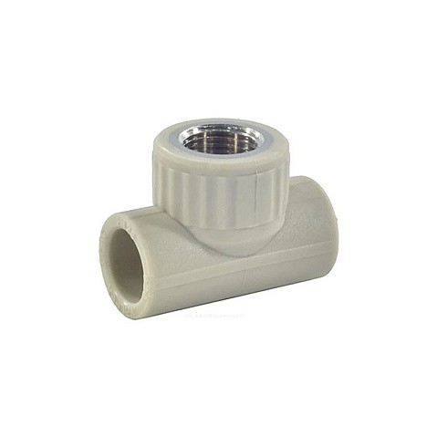 Тройник комбинированный VALFEX 25x25 PN 25 G-1/2'' ВР серый купить в Москве | "Проконсим"