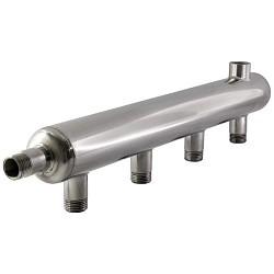 Коллектор из нержавеющей стали PLP на 3 выход. Ду50 Ру16 3/4" х 3/4" НР НР (922153313) со склада Проконсим в Москве
