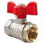 Кран латунный шаровой Valfex Optima.217.NLB1 11Б27фт1М DN 20 PN 25 никелированный муфта-муфта бабочка