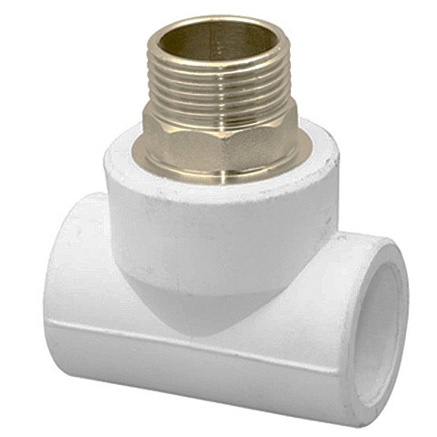Тройник комбинированный ПП 50-1 1/2'' PN 25 под ключ с наружной резьбой белый РТП 10761 купить в Москве | "Проконсим"