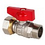 Кран латунный шаровой MVI BV.531 DN 15 PN 40 никелированный полнопроходной бабочка штуцер-накидная гайка