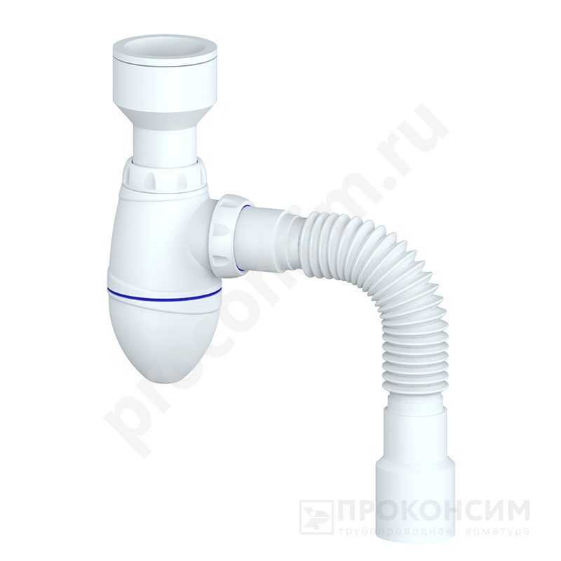 Цена по запросу.  Под заказ. Сифон для писсуара Unicorn К225, 40х50 гибкий отвод (930152139) со склада Проконсим в Москве