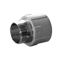 Муфта комбинированная ПП 50-1 1/2'' PN 25 под ключ с наружной резьбой белая купить в Москве | "Проконсим"