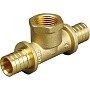 Тройник латунный для PEX труб 25-1/2''-25 PN 10 под надвижную гильзу с внутренней резьбой ONE PLUS