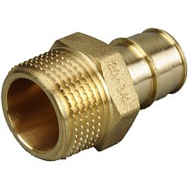 Муфты латунные для PEX труб DN 16-50 PN 10 под надвижную гильзу OP с наружной резьбой ONE PLUS купить в Москве | "Проконсим"