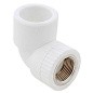 Угольник комбинированный ПП 25-1/2'' PN 25 с внутренней резьбой белый РТП 10792 купить в Москве | "Проконсим"