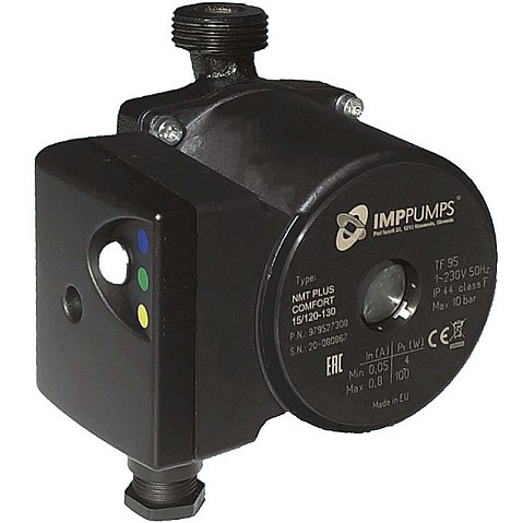 Насос циркуляционный с мокрым ротором NMT PLUS COMFORT INOX 15/120-130 180Вт 1х220В с электронным упр. резьбовой PN10 110C IMP PUMPS купить в Москве | "Проконсим"