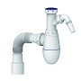 Сифон для мойки Unicorn В520V, 40х50 гибкий отвод, 1 1/2'' х40 с отводом для стиральной машины преходник 40х32 купить в Москве | "Проконсим"