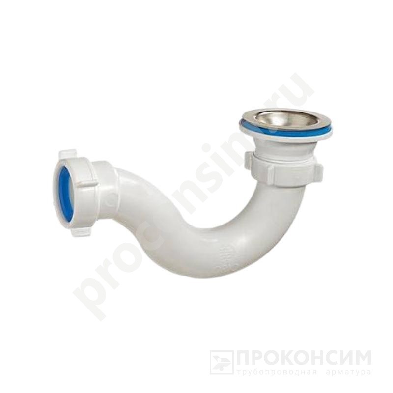 Цена 216 рублей с НДС.  Ожидается пополнение. Сифон для поддона колено ORIO A-4258 (S-тип) 1 1/2 выпуск нж D70  (425100698) со склада Проконсим в Москве