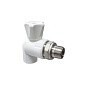 Кран шаровой для радиатора ПП 20-1/2'' PN 25 угловой с американкой белый VALFEX  купить в Москве | "Проконсим"