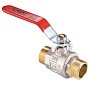 Кран латунный шаровой MVI BV.516 DN 15 PN 40 никелированный полнопроходной штуцер-штуцер рычаг