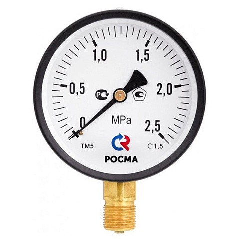 Манометр Росма ТМ-510Р 1,0 МПа /10 ат 100мм G1/2'' купить в Москве | "Проконсим"