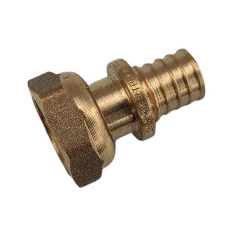 Муфта латунная для PEX труб  20-1/2''  PN 16  под надвижную гильзу с накидной гайкой  РосТурПласт купить в Москве | "Проконсим"