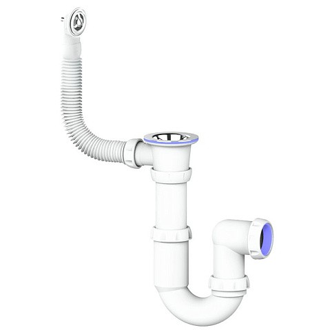 Сифон для мойки Unicorn Y421, 1 1/2'' х40 без отвода, чаша из нержавеющей стали, круглый перелив купить в Москве | "Проконсим"