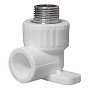 Угольник установочный ПП 20-1/2'' PN 25 с наружной резьбой белый VALFEX  купить в Москве | "Проконсим"