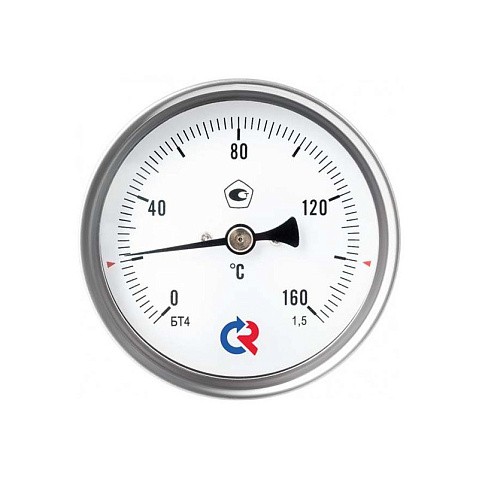 Термометр биметаллический 80мм, Тип - БТ-41.211, осевой 0-120гр. G1/2'' L 100мм. Класс точности 1,5. купить в Москве | "Проконсим"