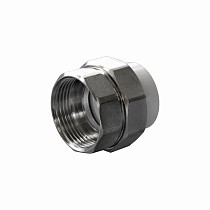 Муфтаразъемная ПП 25-1/2''  с внутренней резьбой белая Политэк купить в Москве | "Проконсим"
