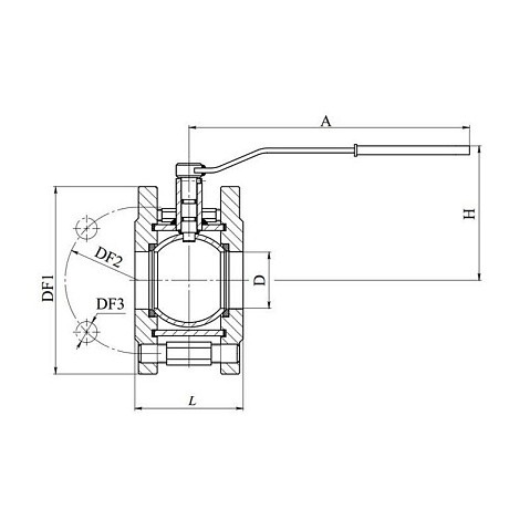 Кран стальной шаровой разборный BREEZE 11с42п, DN 80 PN 16, 124мм, полнопроходной, фланцевый с ручкой купить в Москве | "Проконсим"