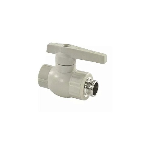 Кран шаровой комбинированный НР VALFEX 20 PN 25 G-1/2'' НР серый купить в Москве | "Проконсим"