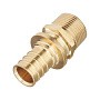 Муфта латунная для PEX труб 16-1/2'' с наружной резьбой  тяжелая MVI SF.620.0404 купить в Москве | "Проконсим"