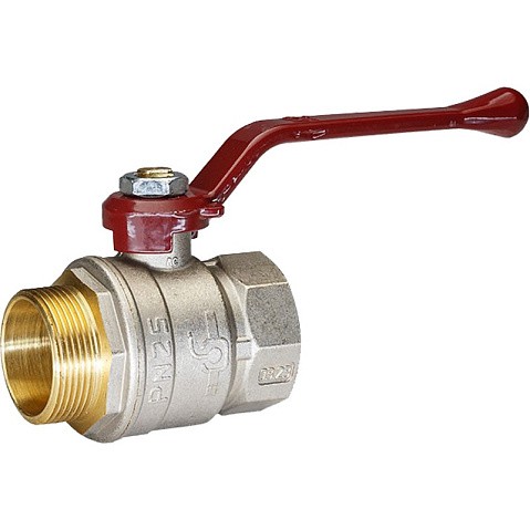 Краны латунные шаровые DN 15-50 PN 25-40 никелированные рычаг муфта-штуцер Temper 88 ГОСТ Р 59553 купить в Москве | "Проконсим"