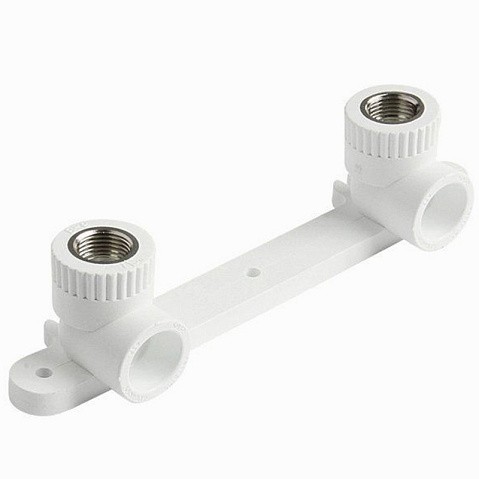Угольник установочный двойной ПП 20-1/2'' PN 25 с внутренней резьбой белый Pro Aqua PA280008P купить в Москве | "Проконсим"