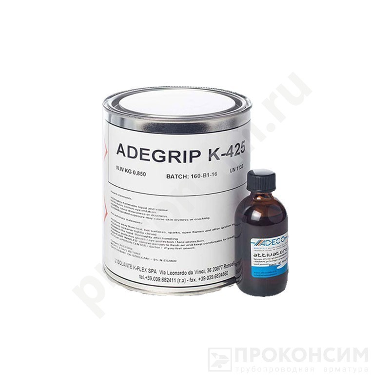 Цена 3 792 рубля с НДС.  Ожидается пополнение. Клей двухкомпонентный K-FLEX 850 gr K 425 850CL020054 со склада Проконсим в Москве