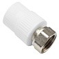 Муфта комбинированная ПП 20-1/2'' PN 25 с накидной гайкой белая VALFEX  купить в Москве | "Проконсим"