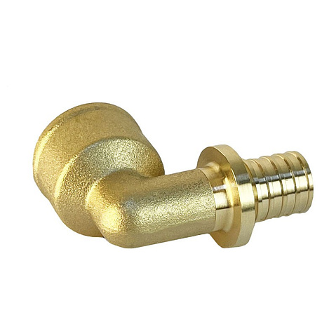 Угольник латунный для PEX труб 16-1/2'' PN 16 S-2,2мм под надвижную гильзу Valfex VF.452.AF купить в Москве | "Проконсим"