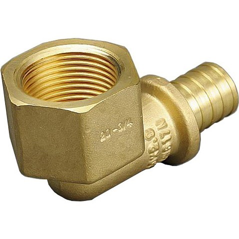 Угольник латунный для PEX труб 25-3/4'' PN 10 под надвижную гильзу с внутренней резьбой ONE PLUS купить в Москве | "Проконсим"