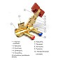 Клапан балансировочный STAD.BY-1-20, DN 20 PN 16 наклонный, латунный Kv 6,00 м3/ч с измерительными ниппелями, дренажный купить в Москве | "Проконсим"