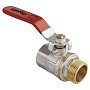 Кран латунный шаровой MVI AquaHit BV.312.04 DN 15 PN 25 рычаг муфта-штуцер полнопроходной никелированный купить в Москве | "Проконсим"