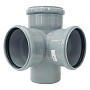 Крестовина ПП для канализации двухплоскостная DN 110-110 90гр.отводы 110 универсальные с уплотнительным кольцом РТП купить в Москве | "Проконсим"