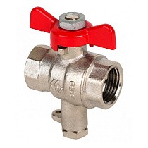 Краны латунные шаровые MVI BV.649 DN 15 PN 25 никелированные под термодатчик муфта-муфта бабочка купить в Москве | "Проконсим"