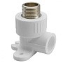 Угольник установочный ПП 20-1/2'' PN 25 с наружной резьбой белый РТП 10806 купить в Москве | "Проконсим"