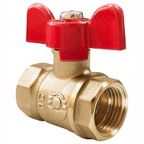 Краны латунные шаровые 11Б27фт1М DN 15-20 PN 25 бабочка муфта-муфта Valfex.217.LOB1 Optima купить в Москве | "Проконсим"