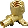 Угольник латунный для PEX труб 20-3/4'' PN 10 под надвижную гильзу с внутренней резьбой ONE PLUS