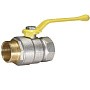 Кран латунный Temper серия 83 DN25 PN40 никелированный газовый рычаг м-шт ГОСТ Р 59553 купить в Москве | "Проконсим"