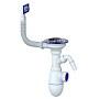 Сифон для мойки Unicorn B430VP, без отвода, 3 1/2'' х40 с отводом для стиральной машины, прямоугольный перелив купить в Москве | "Проконсим"