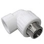 Угольник комбинированный ПП 25-3/4'' PN 25 с наружной резьбой белый VALFEX  купить в Москве | "Проконсим"