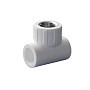 Тройник ПП 25-1/2'' с внутренней резьбой белый Политэк