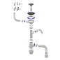 Сифон для мойки Unicorn В427Р, 40х50 гибкий отвод, 3 1/2'' х40 с отводом для стиральной машины, круглый и прямоугольный перелив купить в Москве | "Проконсим"