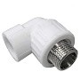 Угольник комбинированный ПП 32-1/2'' PN 25 с наружной резьбой белый VALFEX  купить в Москве | "Проконсим"